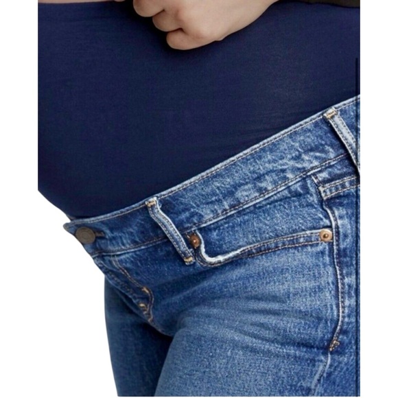 HP 🎉 GAP Maternity True Waistband Full Panel Cheeky Straight Ankle Jeans Size 28 - Picture 4 of 16